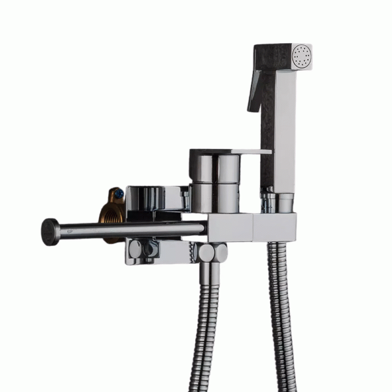 Гигиенический душ Frap F7512 с бумагодержателем, хром