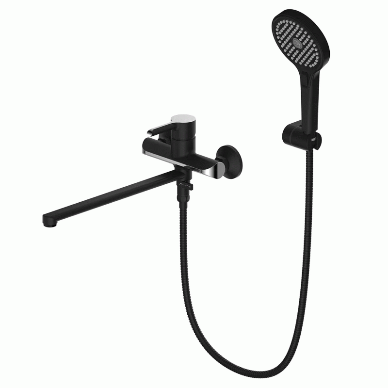 Смеситель для ванны GAPPO G2203-6, черный/хром