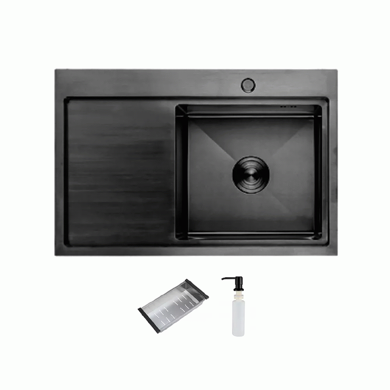 Мойка для кухни ITAL 780x500x215мм (3.0/0.8 мм) ID 7850 RB PVD Black