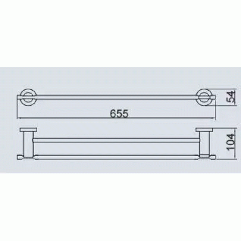 Тримач для рушників GAPPO G1809, 655 мм, хром