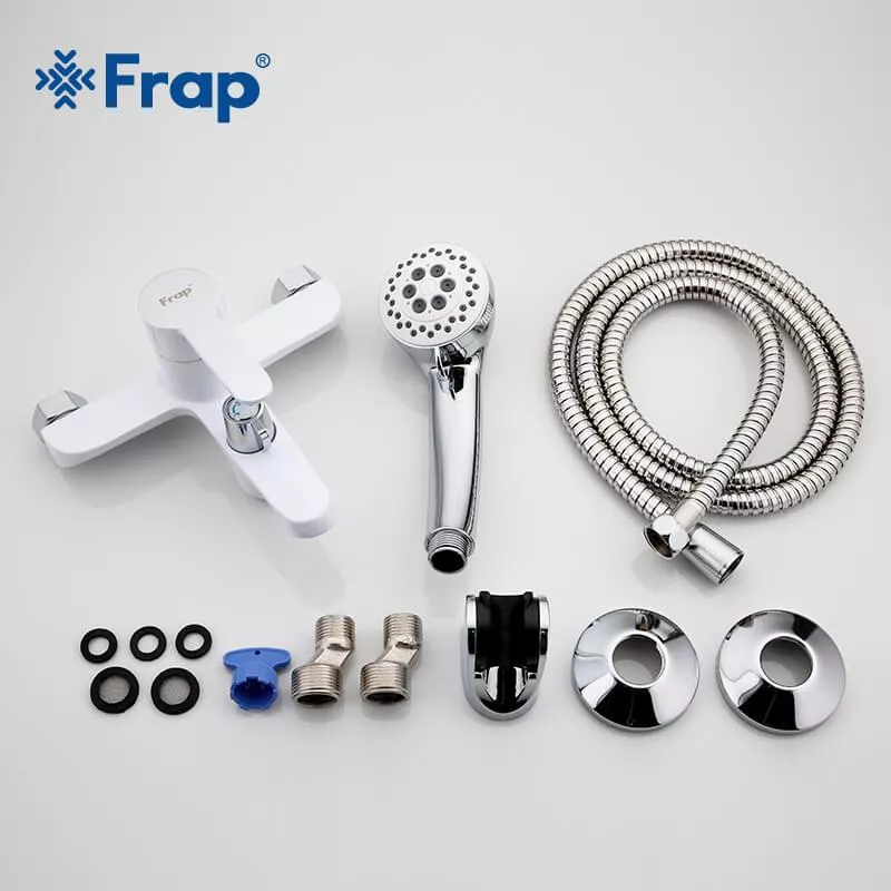 Смеситель для ванны Frap F3241, белый/хром