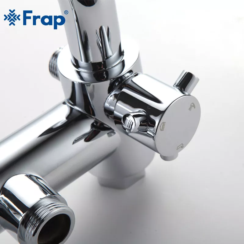 Душевая система с верхним душем Frap F2416, излив, лейка 3 режима, хром