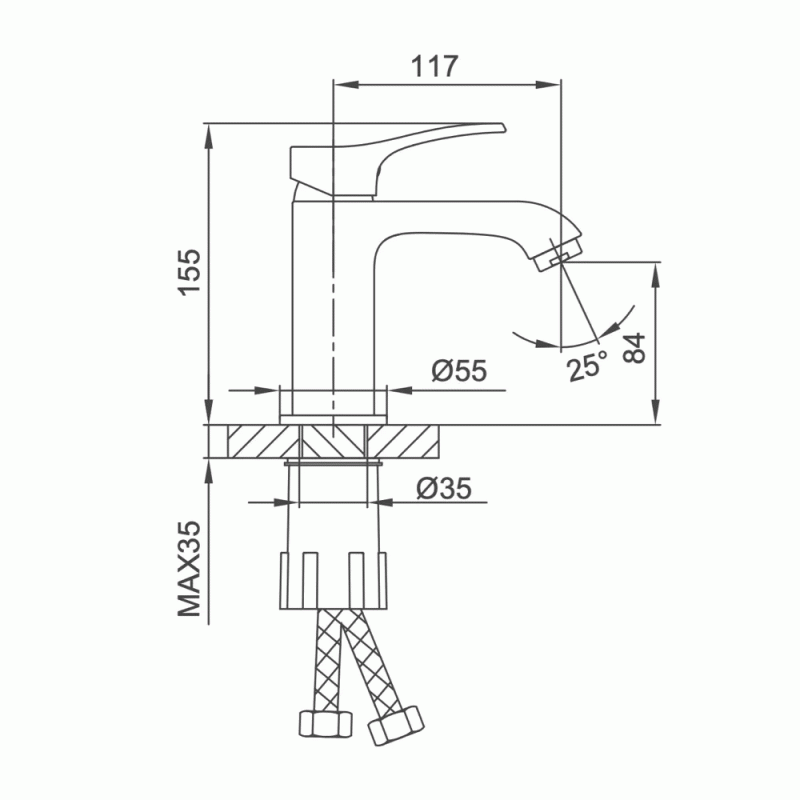 Смеситель для умывальника Frap F1075-9