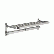 Поворотная полка для полотенец Frap F30424 с 6-ю крючками, нержавеющая сталь.