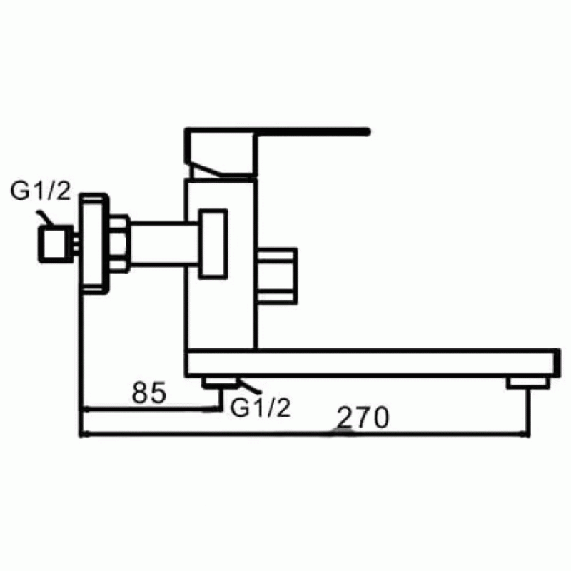 Смеситель для ванны Frap F32802, нержавеющая сталь.