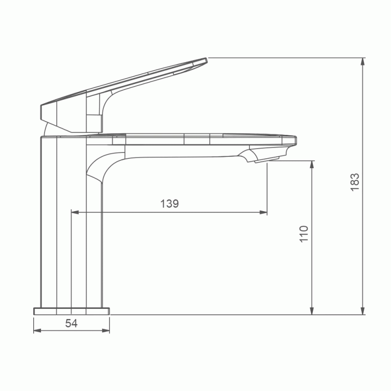 Смеситель для умывальника Gappo G1028-9 Графит
