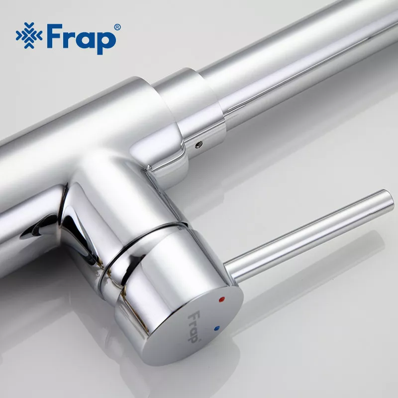 Смеситель для кухни Frap F6052 с выдвижным изливом, 2 режима, хром
