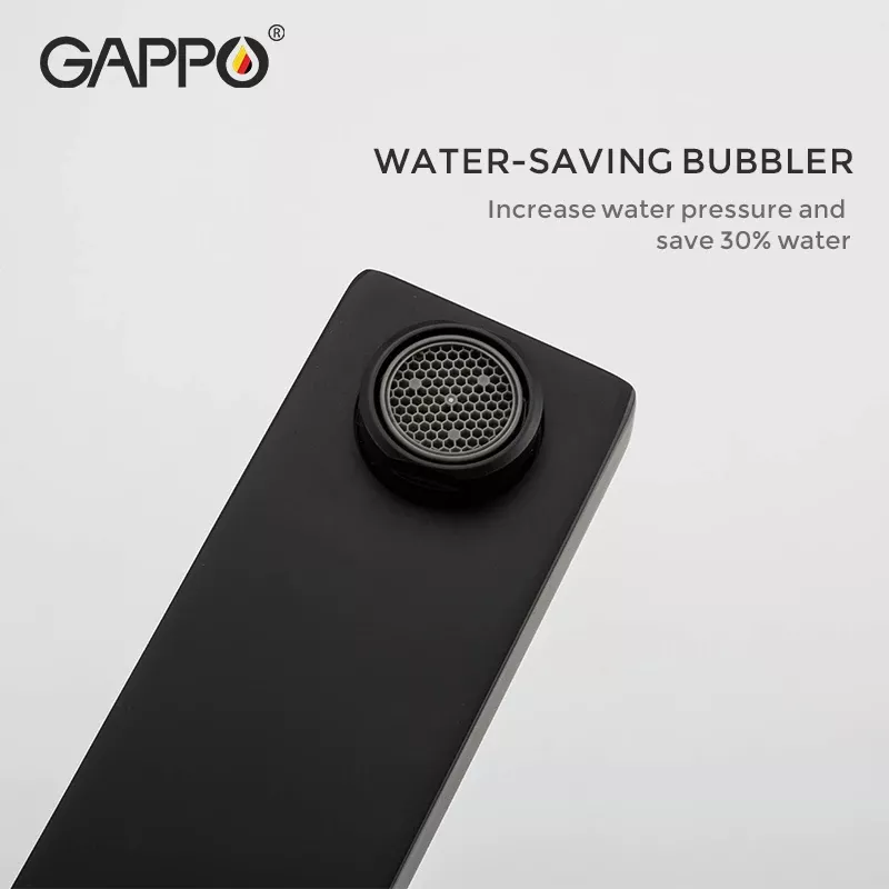 Душевая система GAPPO G2417-6, излив - переключатель на лейку, черный