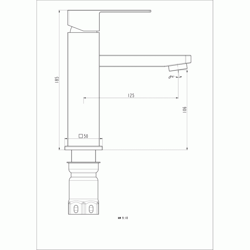 Смеситель для умывальника Frap F10802, нержавеющая сталь.
