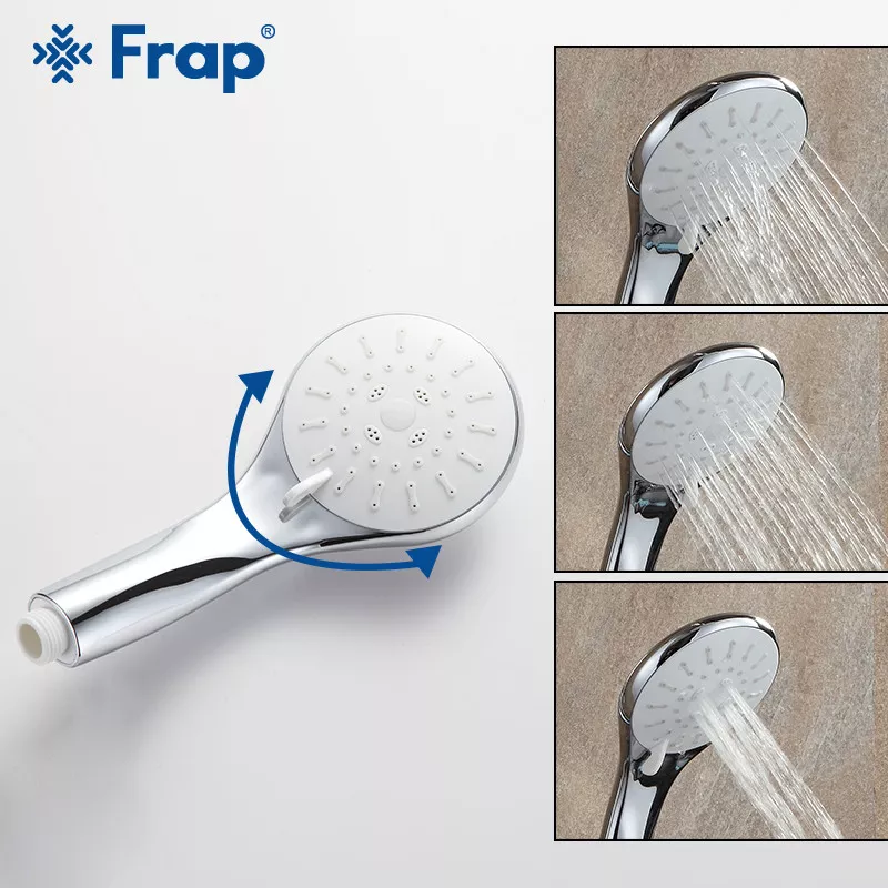 Душевая система Frap F2431, поворотный излив, лейка, белый/хром