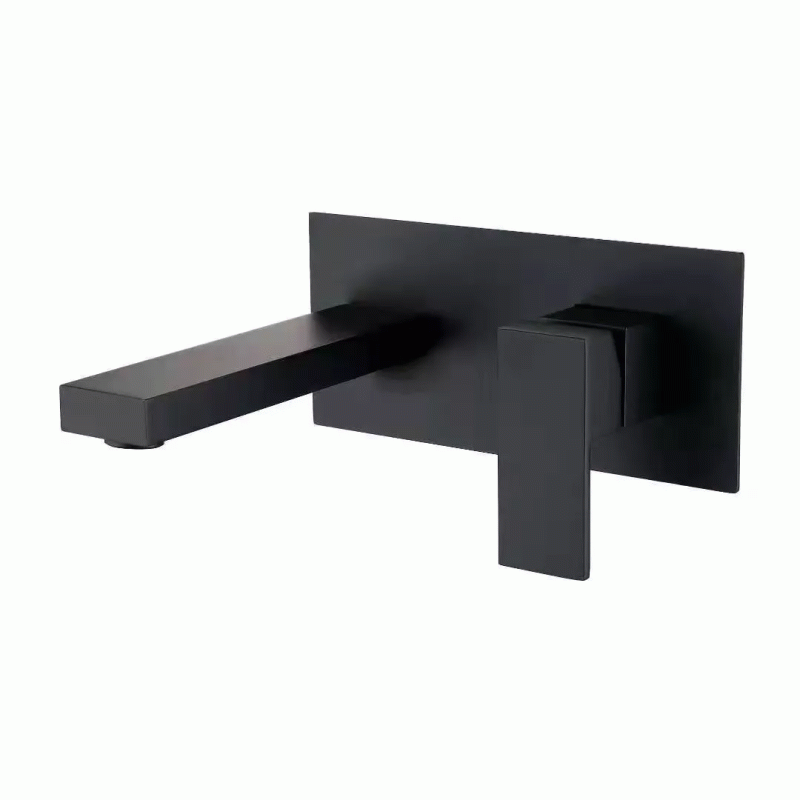Встраиваемый смеситель для умывальника WEZER PRO10-02-BLACK, нержавеющая сталь, черный