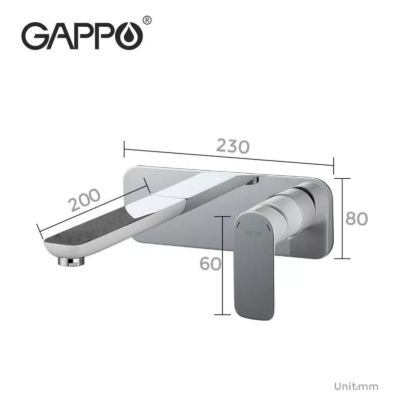 Смеситель для умывальника GAPPO G1048-22, белый/хром