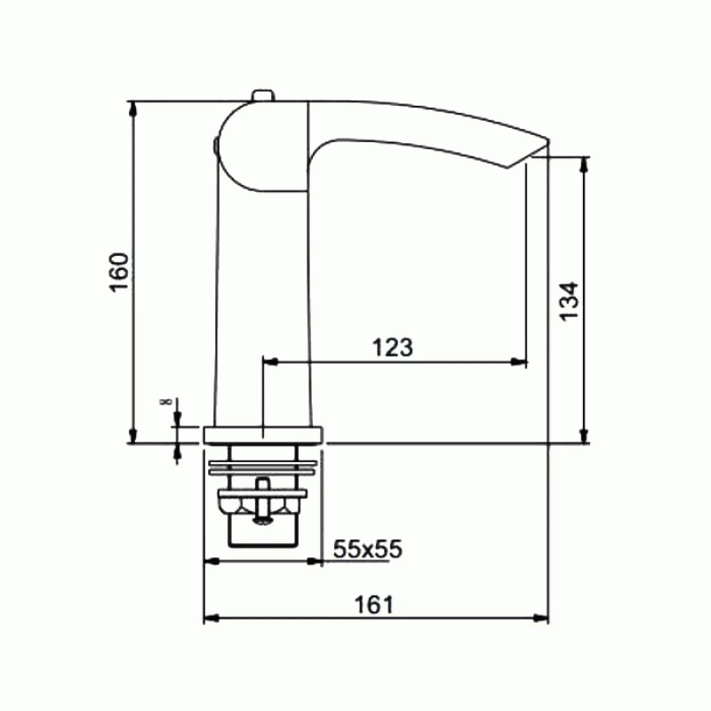 Смеситель для умывальника GAPPO G1007-50, белый/хром