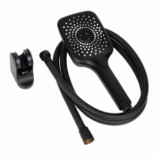 Душевой набор WEZER WKY-537 Black (лейка 3-режимы, шланг, крепление лейки)