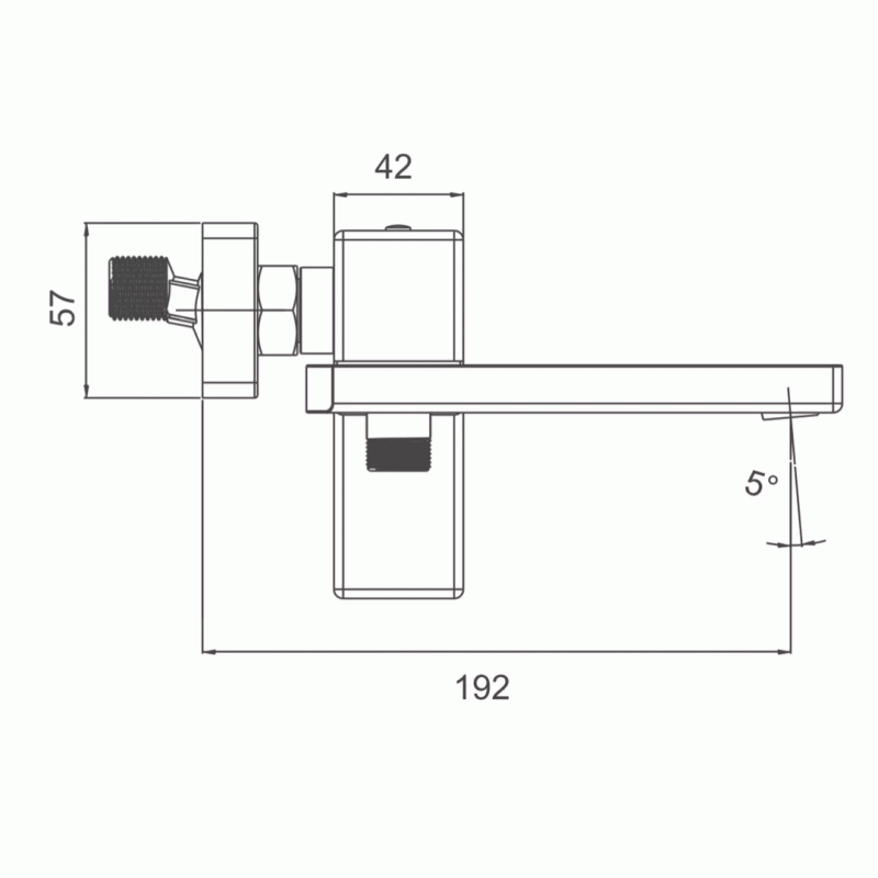 Смеситель для ванны GAPPO G3218, хром