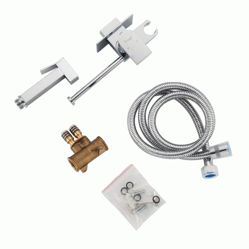Гигиенический душ Frap F7512 с бумагодержателем, хром