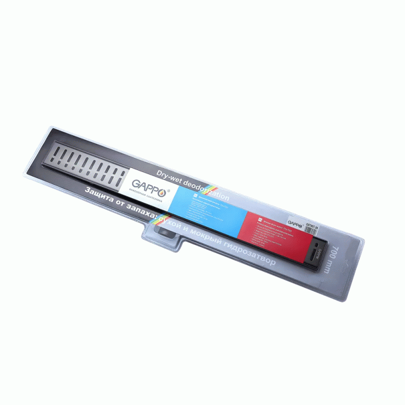 Душевой трап из нержавеющей стали GAPPO G86007-39 (Gungrey) 70*600мм