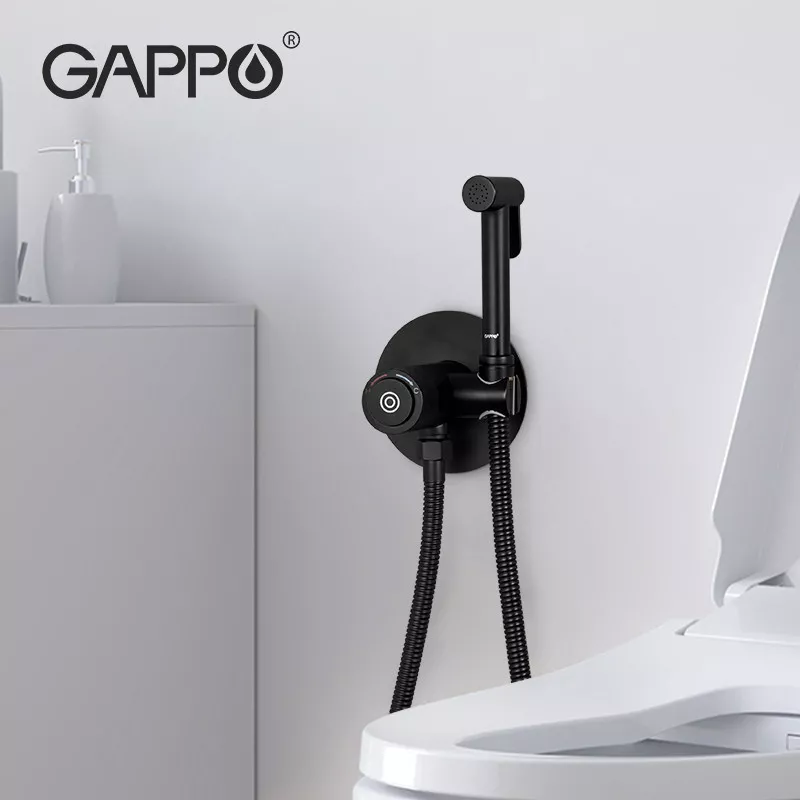 Гигиенический душ GAPPO G7288-6 с крючком, черный