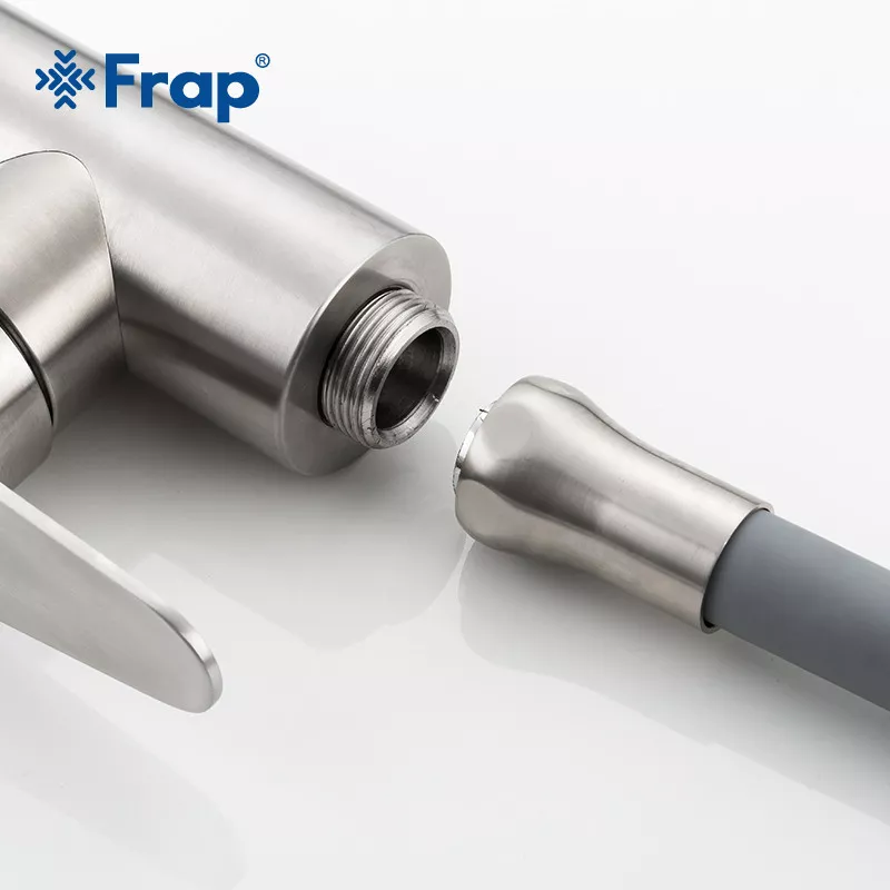 Смеситель для кухни Frap F4448 с гибким изливом, сатин
