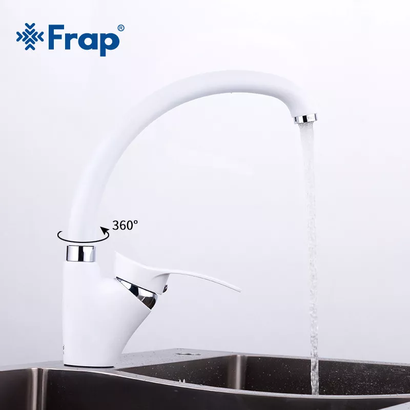Смеситель для кухни Frap F4101-12, белый
