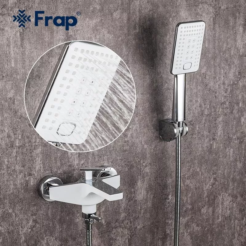 Змішувач для ванни Frap F3258, білий/хром