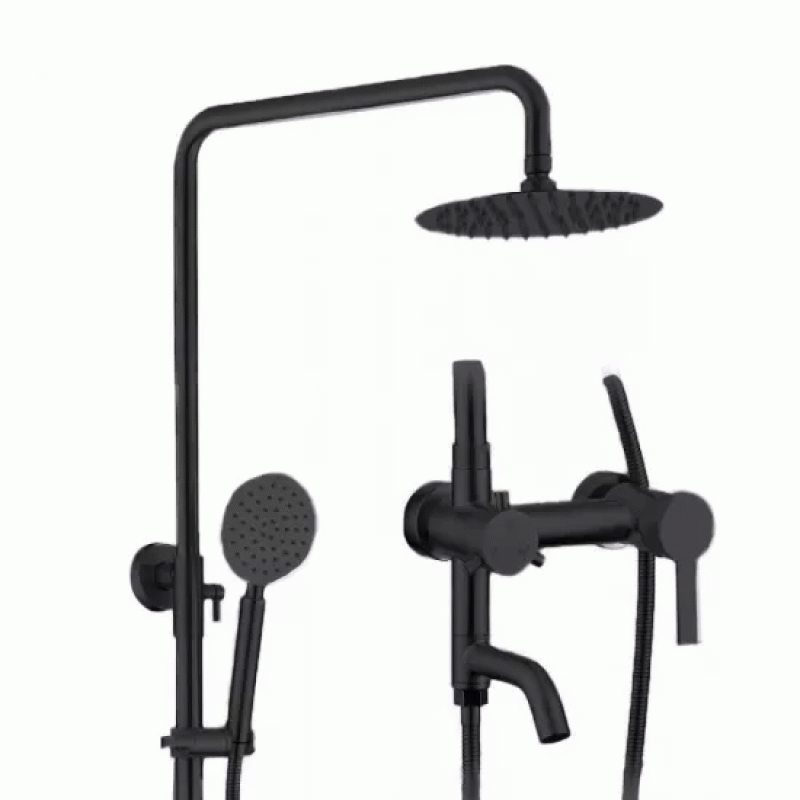 Душевая система Wezer EKO16А-01ВLACK 3х функциональная