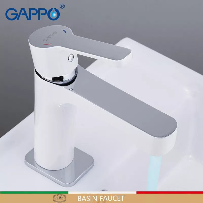 Смеситель для умывальника GAPPO G1002-8, белый/хром