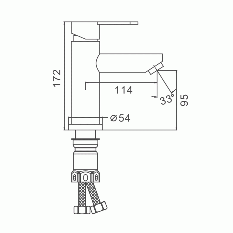Смеситель для умывальника Frap F10801-6, черный