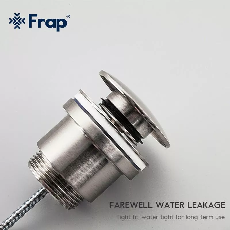 Донний клапан Frap F62-5, автомат, 1 1/4", сатин
