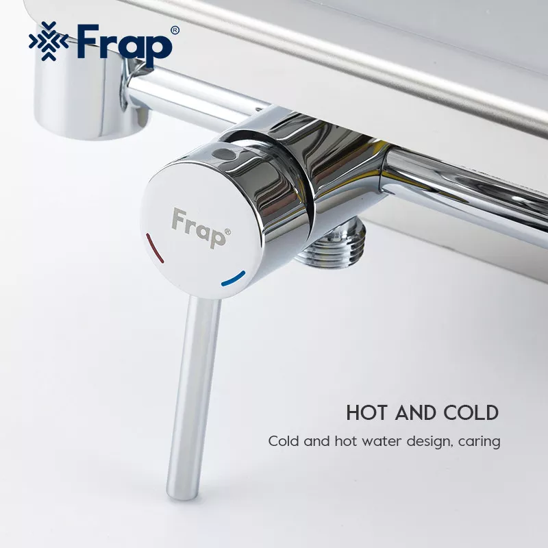 Гигиенический душ Frap F7516 с бумагодержателем и полочкой, хром