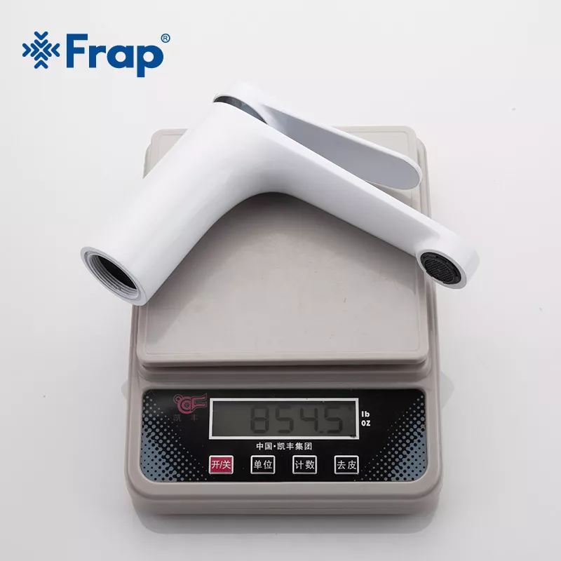Смеситель для умывальника Frap F1045, белый/хром