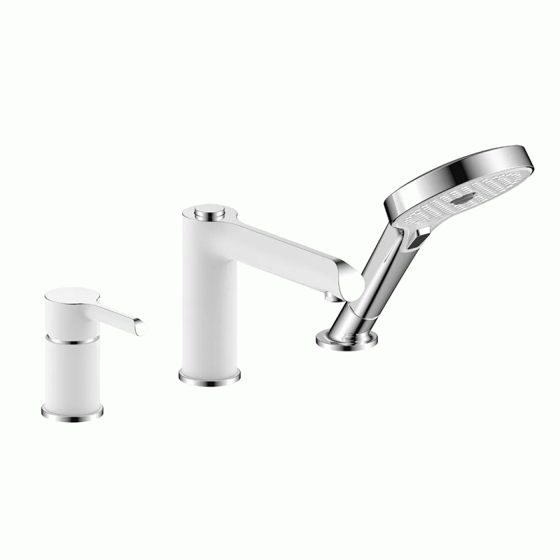 Смеситель для ванны на борт GAPPO G1103-8, белый/хром