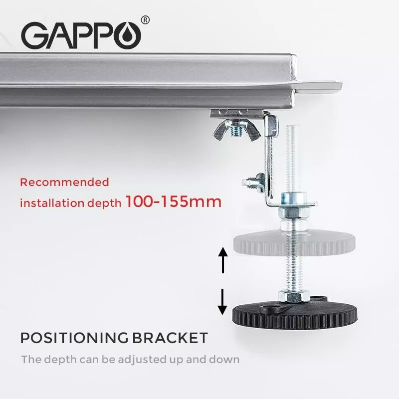 Душевой трап GAPPO G86007-1, 70х600 мм, нержавеющая сталь.