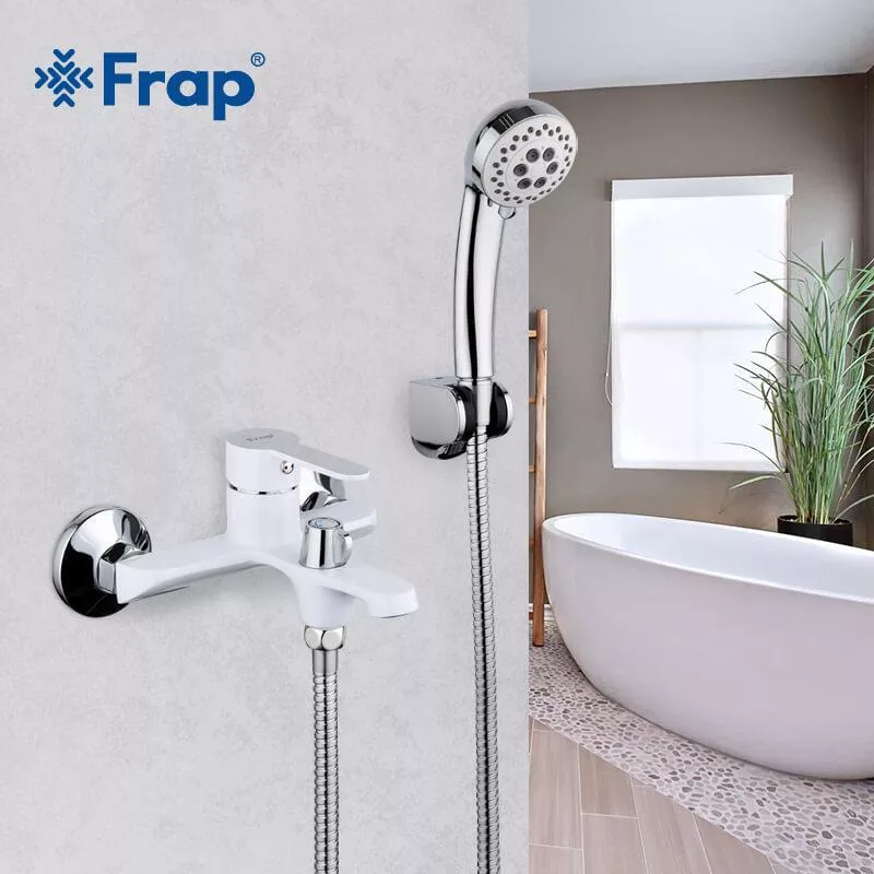 Смеситель для ванны Frap F3241, белый/хром