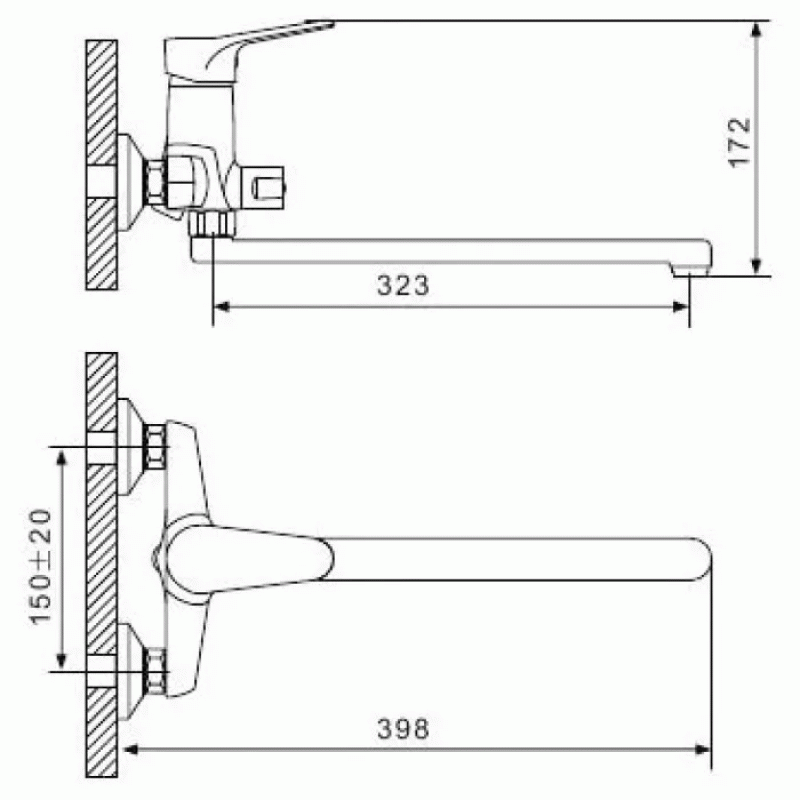 Змішувач для ванни GAPPO G2236, хром