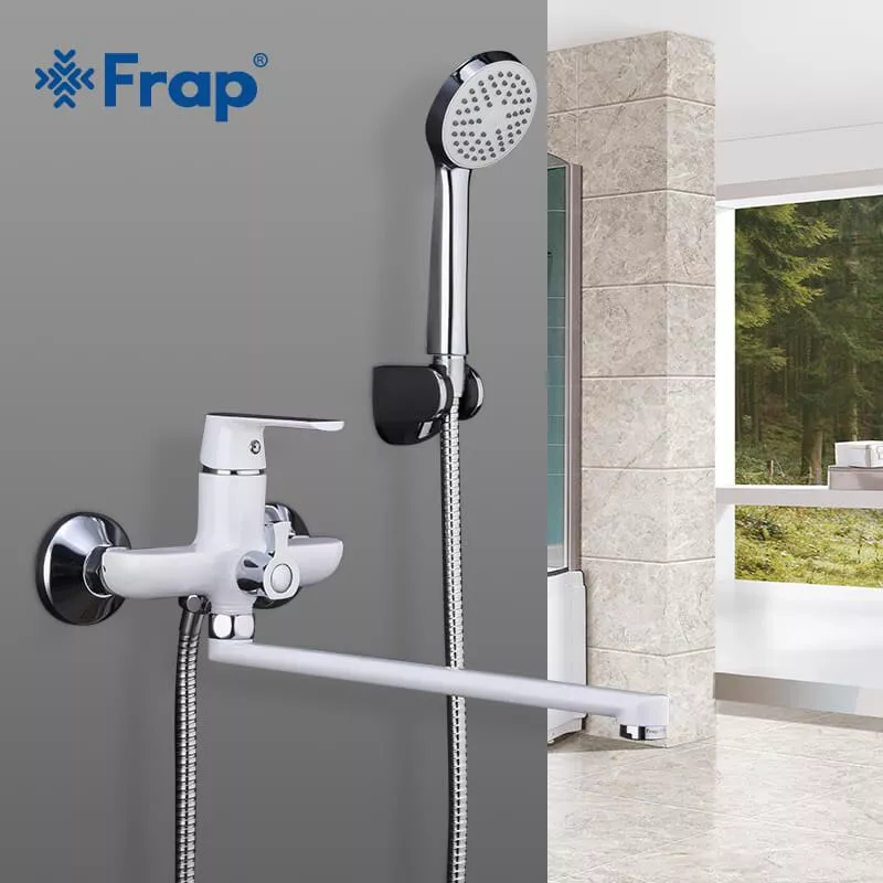 Смеситель для ванны Frap F2231, белый/хром
