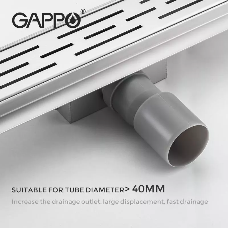 Душевой трап GAPPO G86007-1, 70х600 мм, нержавеющая сталь.