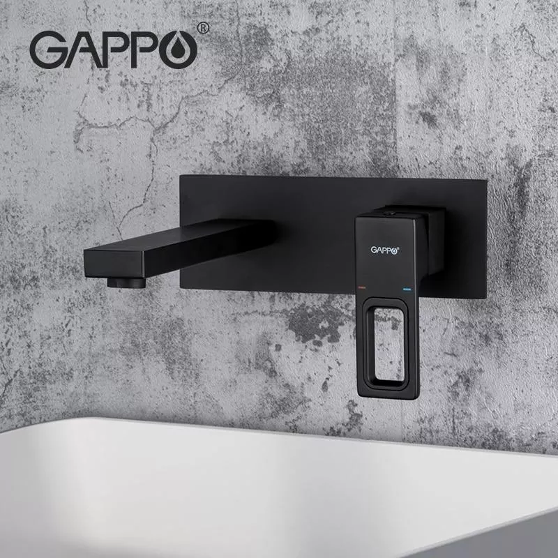 Змішувач для умивальника GAPPO G1017-16, чорний