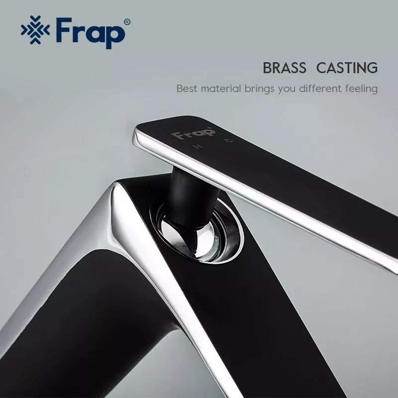 Смеситель для умывальника Frap F1057, черный/хром