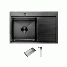 Мойка для кухни ITAL 780x500x215мм (3.0/0.8 мм) ID 7850 LB PVD Black