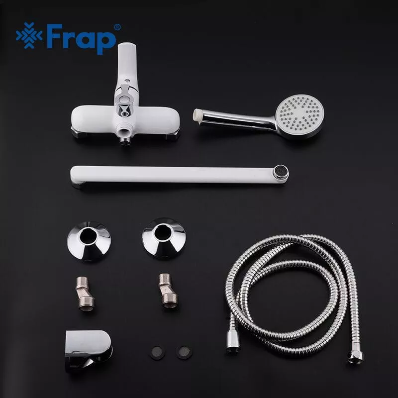 Смеситель для ванны Frap F2231, белый/хром