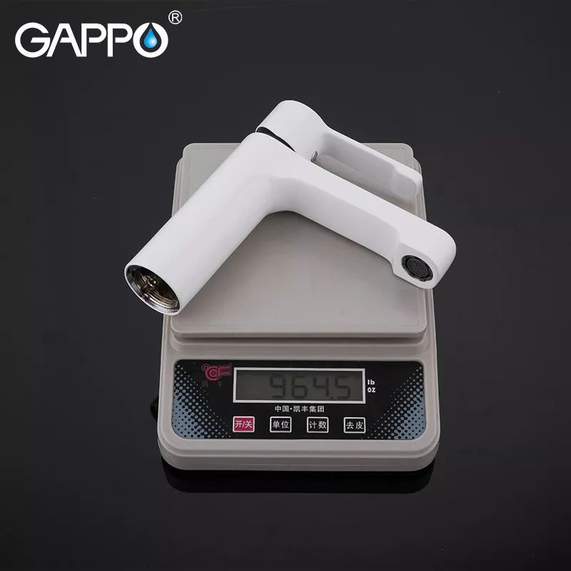 Смеситель для умывальника GAPPO G1002-8, белый/хром