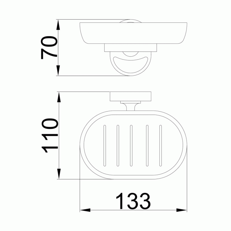 Мыльница Frap F1902, хром