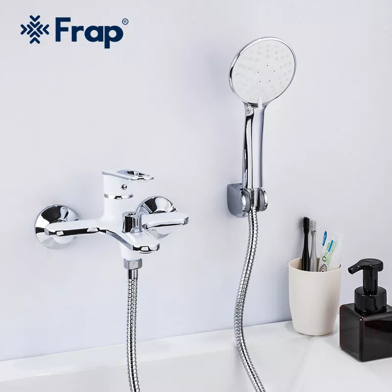 Смеситель для ванны Frap F3249, белый/хром