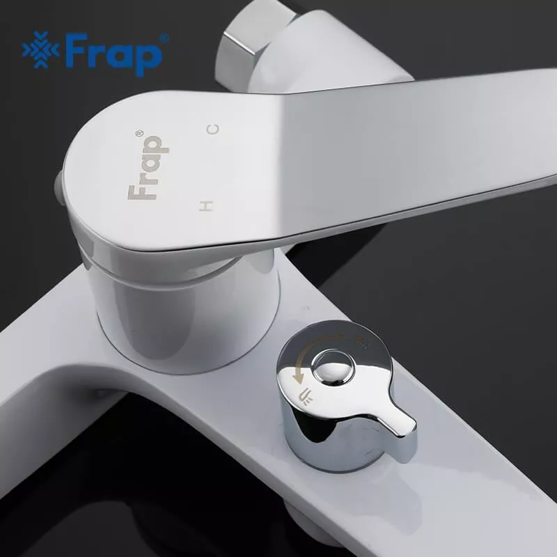 Смеситель для ванны Frap F3245, белый/хром