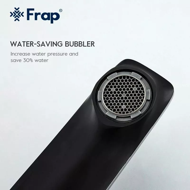 Смеситель для умывальника Frap F1057, черный/хром