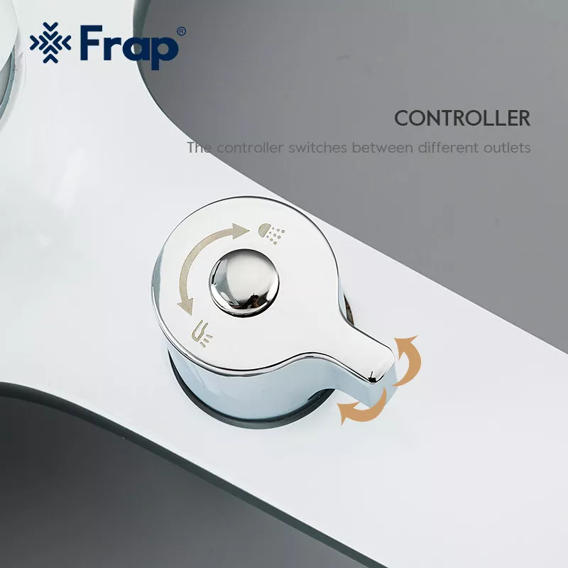 Смеситель для ванны Frap F3249, белый/хром