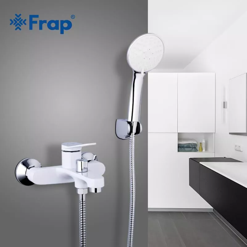 Смеситель для ванны Frap F3245, белый/хром