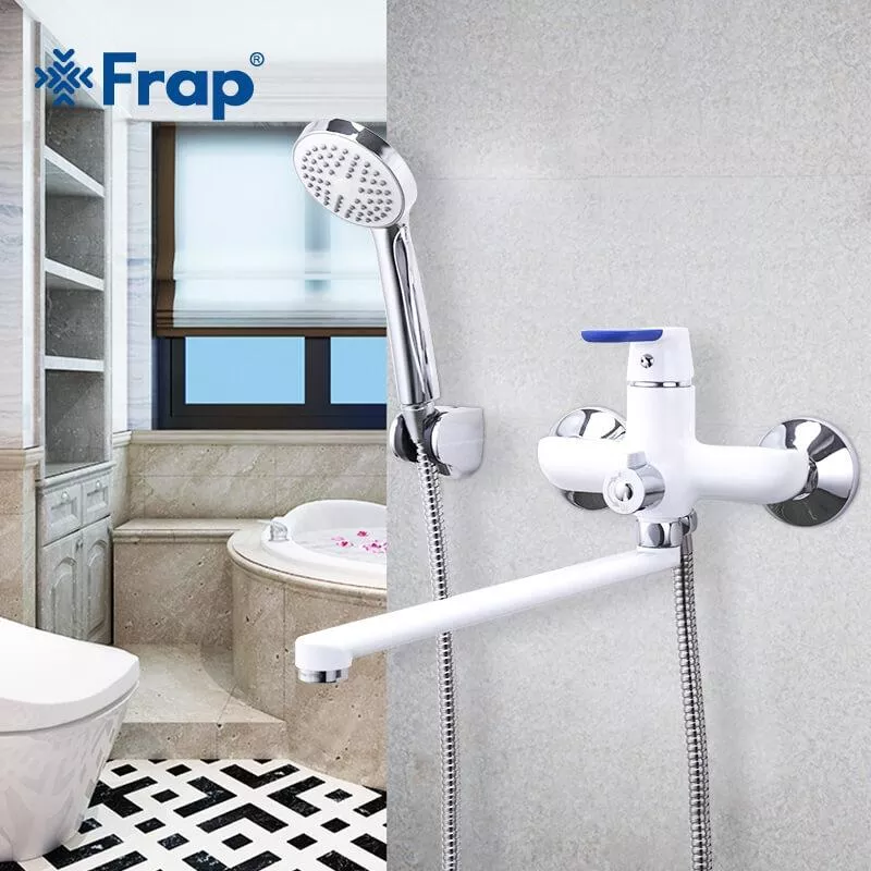 Смеситель для ванны Frap F2234, белый/хром