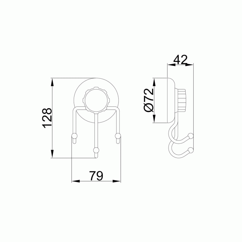Крючок тройной для ванной Frap F3905-3 на присоске, хром.